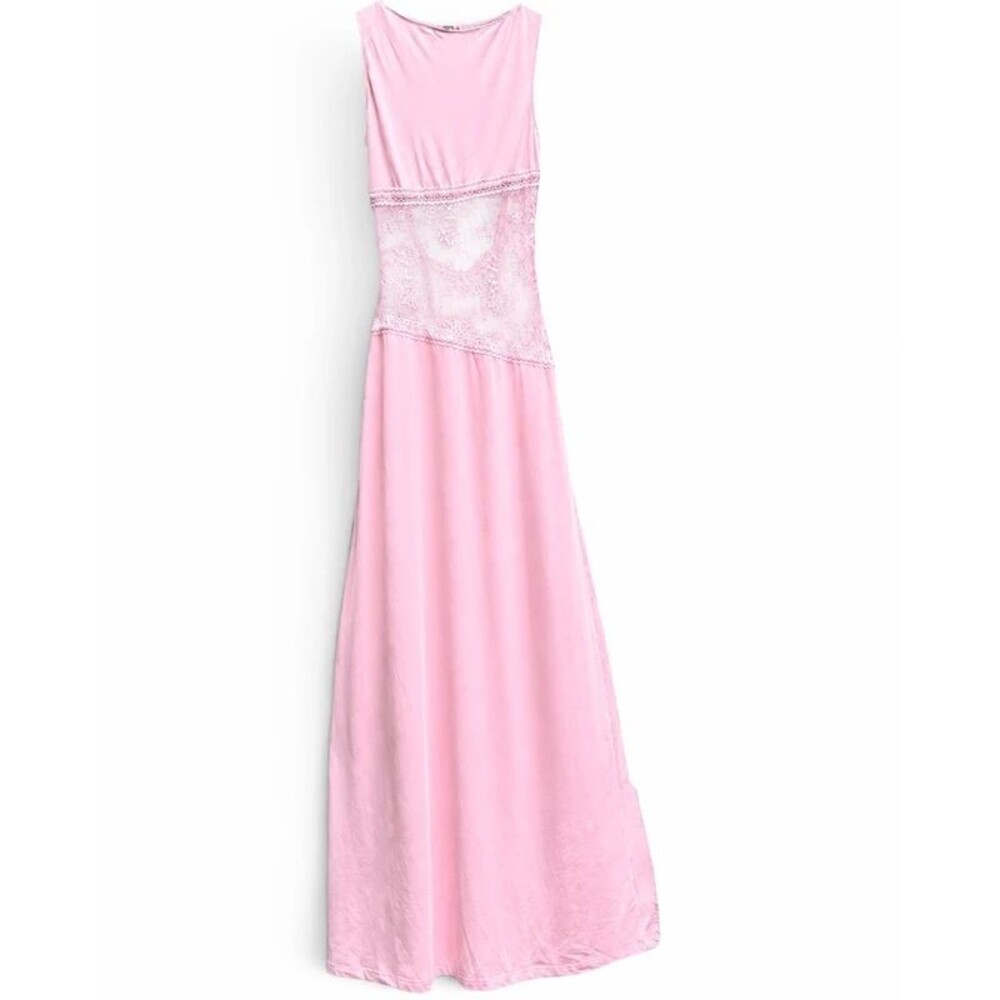 Coquette Balletcore Romantic Pepper Mayo Lucinda Open Back Maxi Dress - US 8